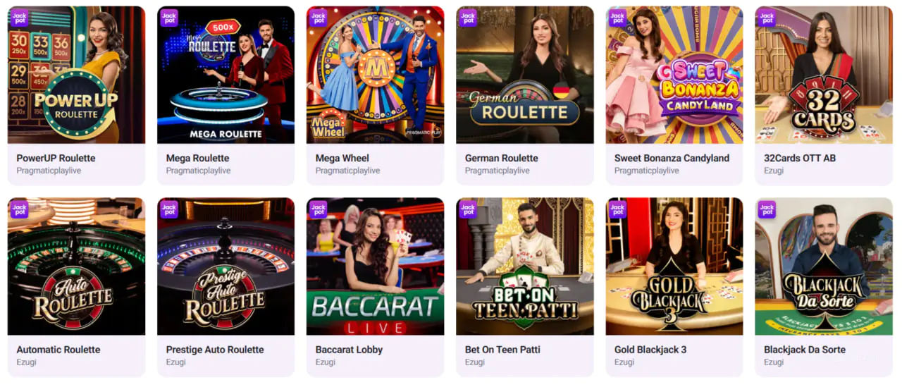 Live Games at CrownSlots Online Casino